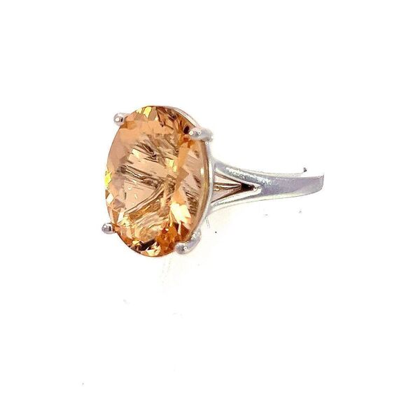 Natural Citrine Ring 6.5 14k W Gold 6.48 Cts Certified $3,950 310628 - Picture 6 of 16